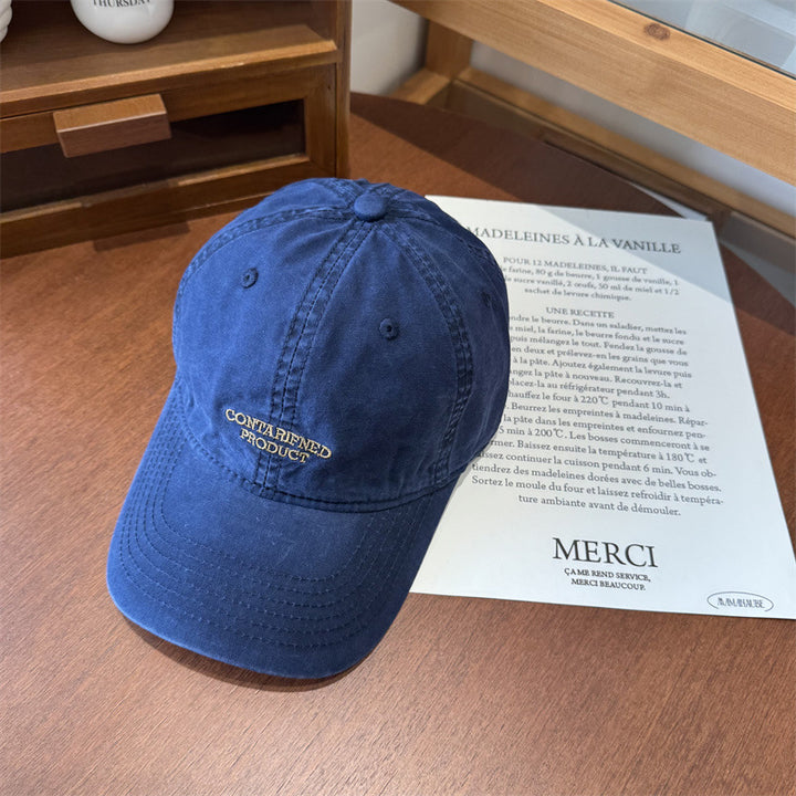 Men's Casual Embroidered Cotton Cap Bowlift
