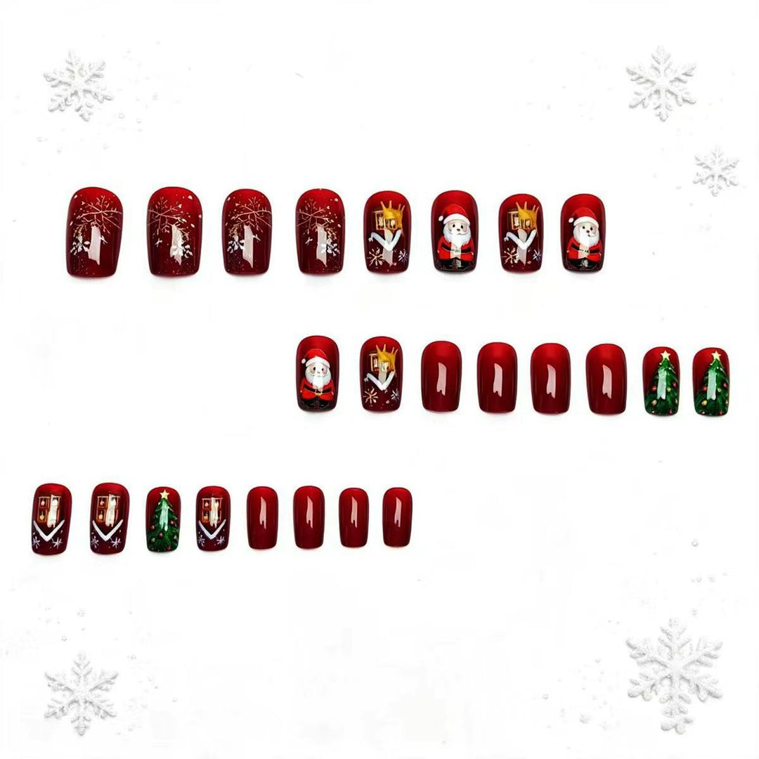 Festive Christmas Themed Nail Art Bowlift