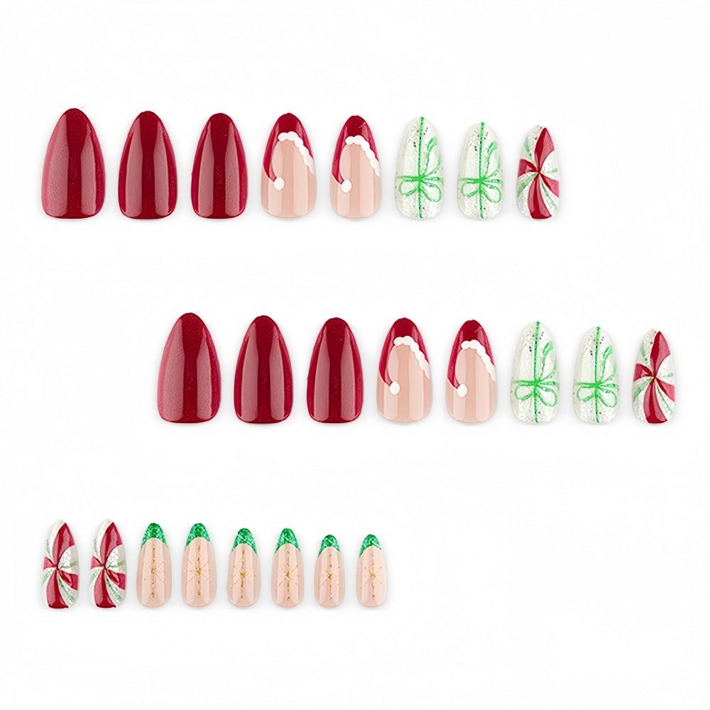 Artificial Christmas Art Nails Bowlift