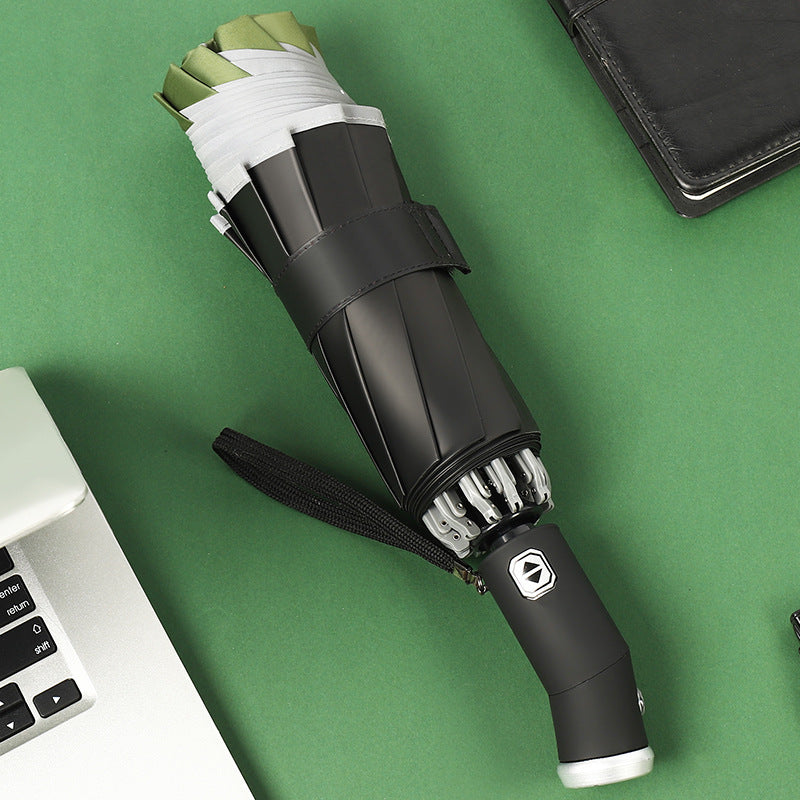 Women's automatic folding umbrella with LED lighting and wind resistance Bowlift