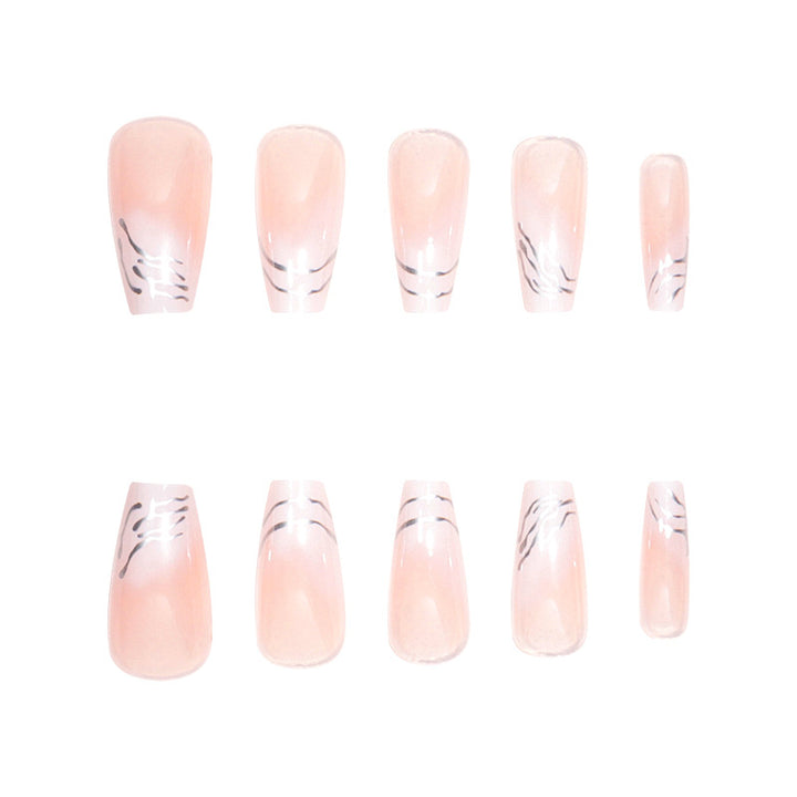 Elegant Marble-Design Press-On Nails Bowlift