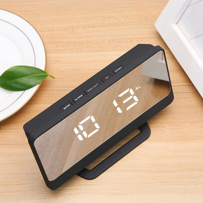 Digital alarm clock with mirror display and snooze function Bowlift