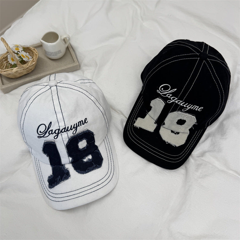 Men's Distressed Denim Baseball Cap Bowlift 1783921779
