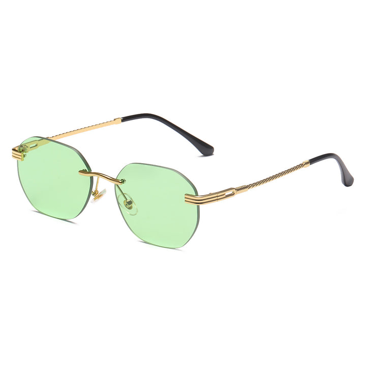 Women's stylish geometric sunglasses with decorative metal frame Bowlift