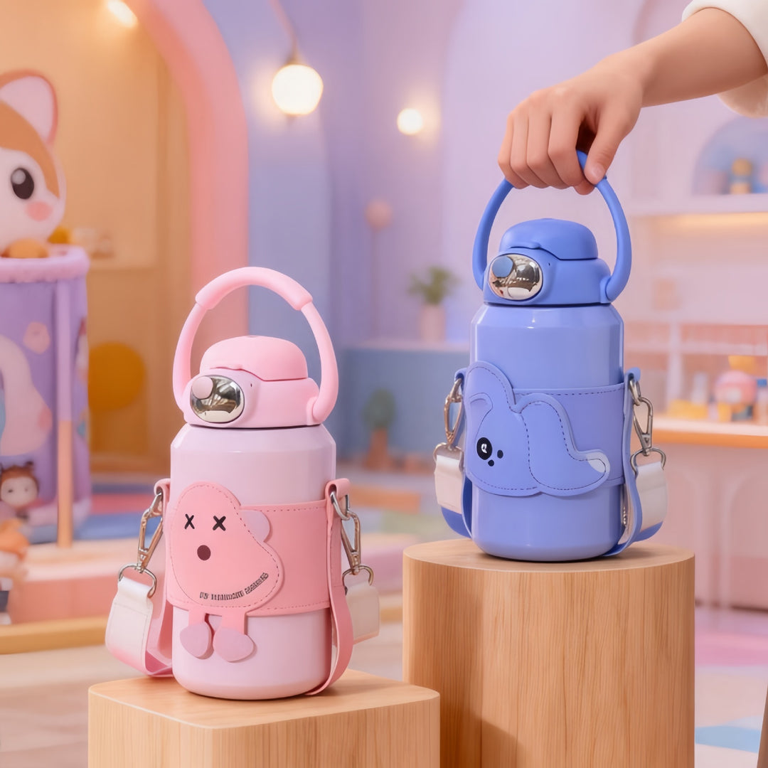 Insulated drinking bottle with cute bunny motif Bowlift