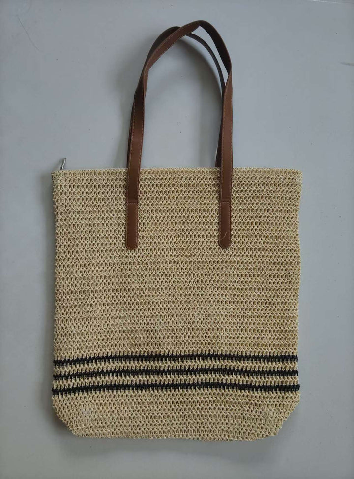 Woven Natural Material Crossbody Bag Bowlift