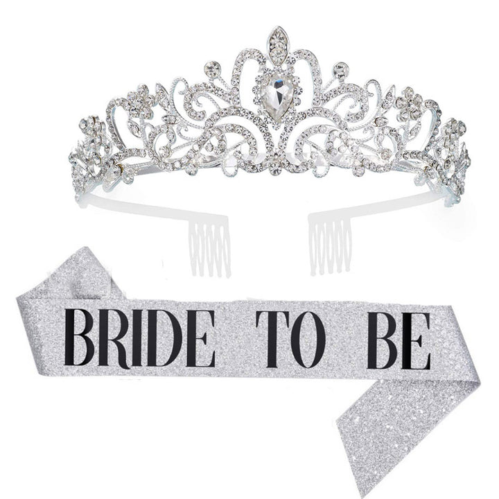 Ladies Crystal Embellished Bridal Tiara Bowlift
