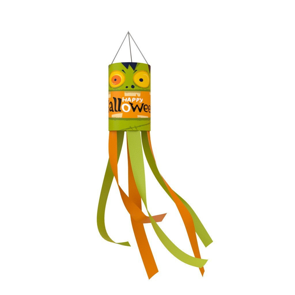 Unisex nan patriotic American flag windsock with long trailing streamers and reinforced hanging loop Bowlift