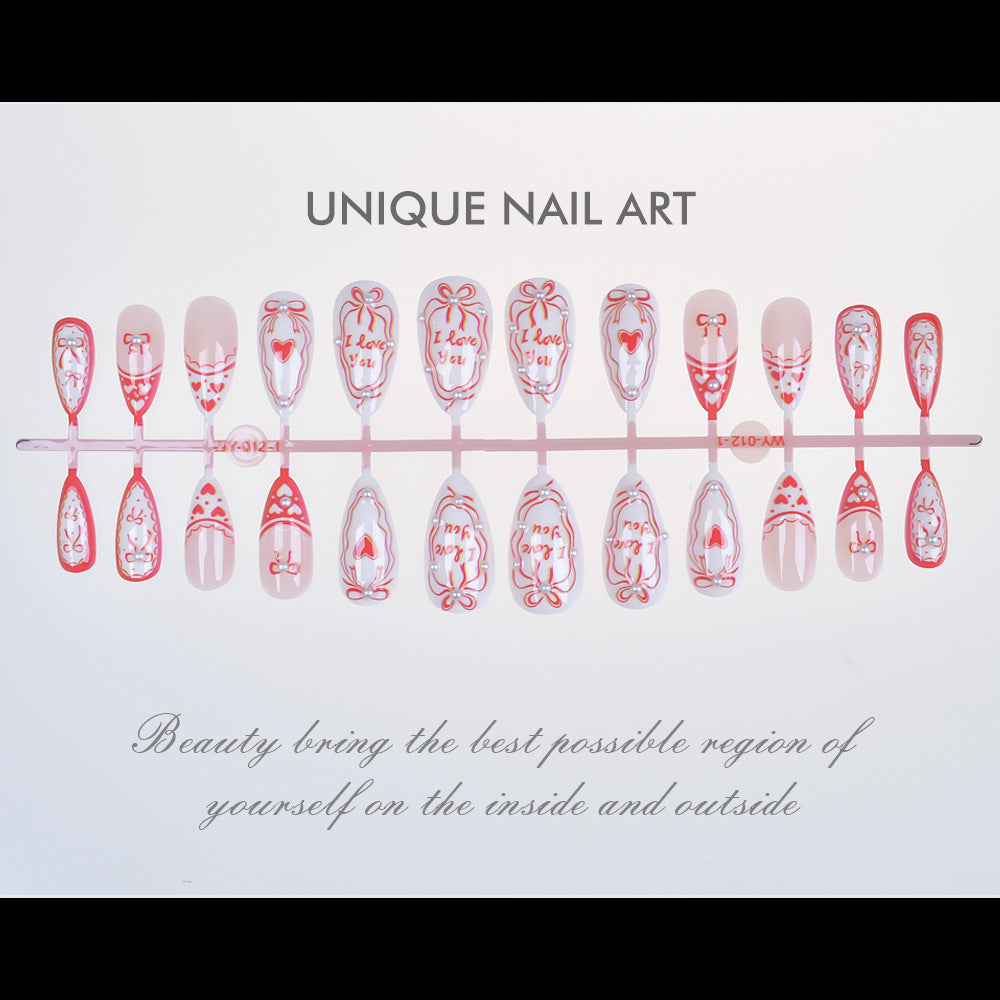 Romantic Message Press-On Nails Bowlift