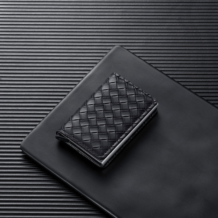 Premium Leather Business Card Holder Bowlift