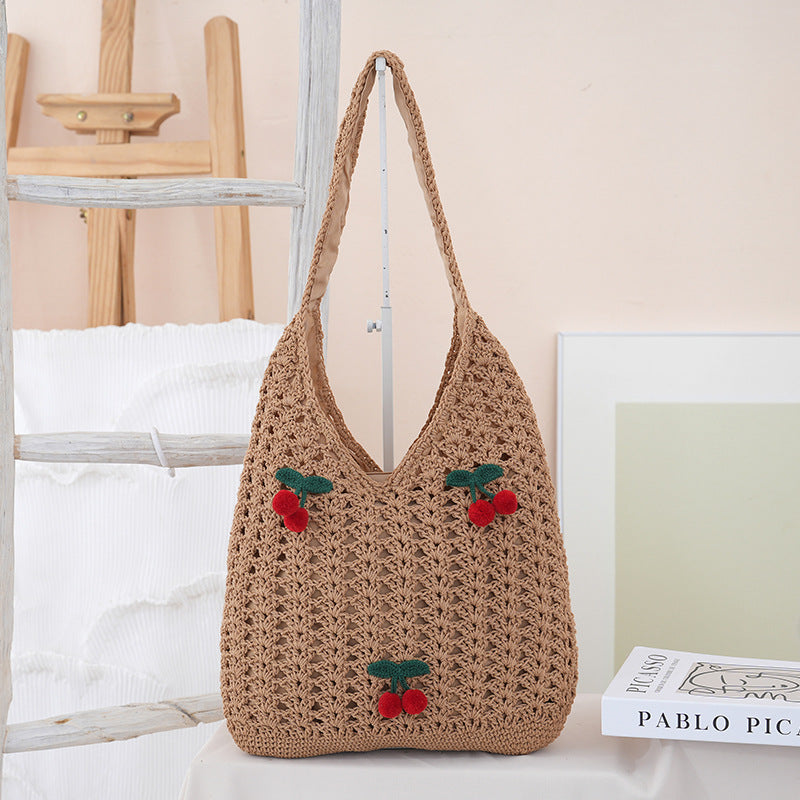 Handcrafted cotton shopper with fruity design Bowlift
