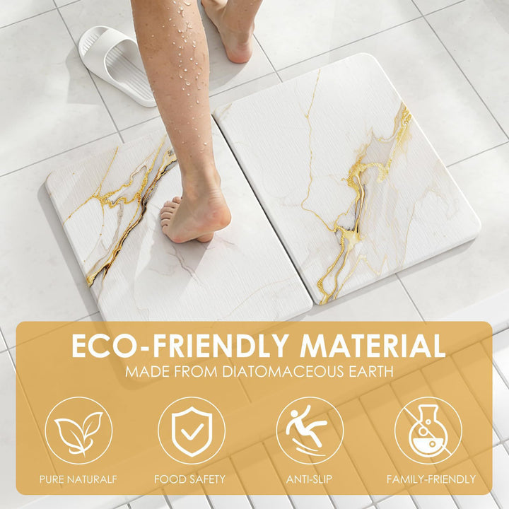 Luxury Marble Effect Bath Mat