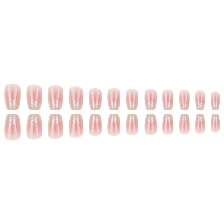 Long Glittered Ombre Press-On Nails Bowlift