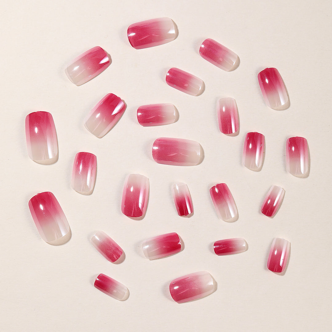 Ombre Glossy Press-On Nail Set Bowlift