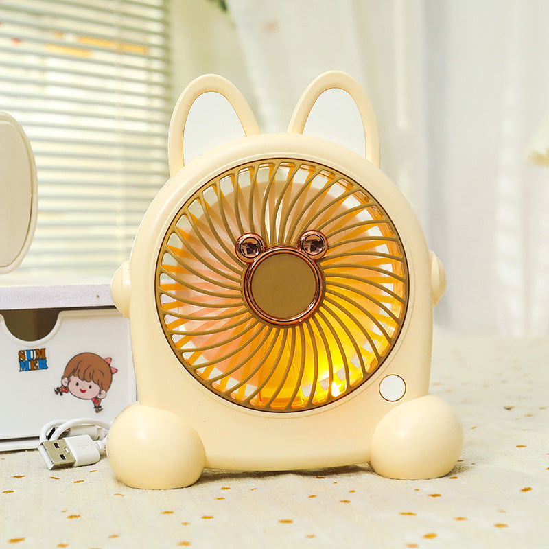 Women's Portable Mini Fan in Creative Animal Design Bowlift
