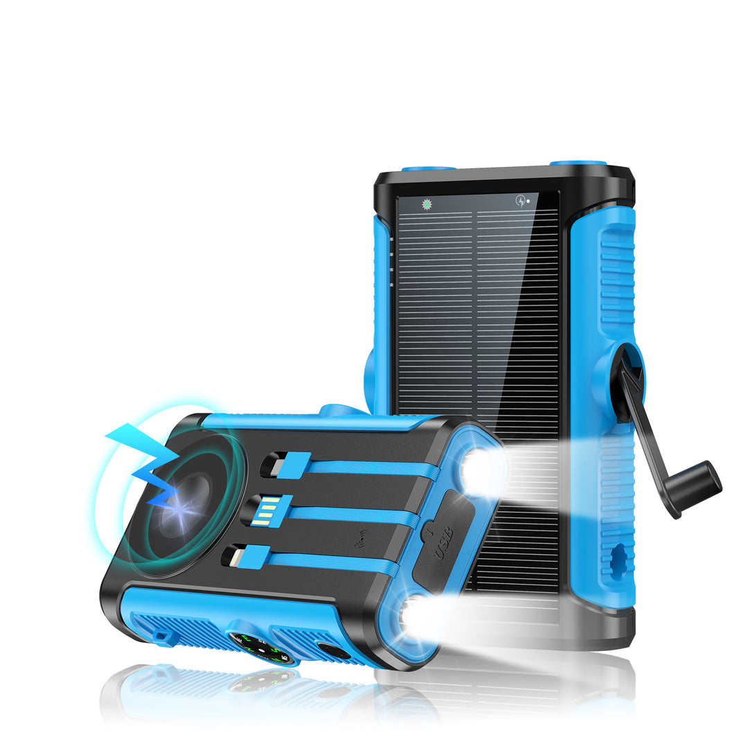 Multifunctional Solar Powerbank with Hand Crank Bowlift