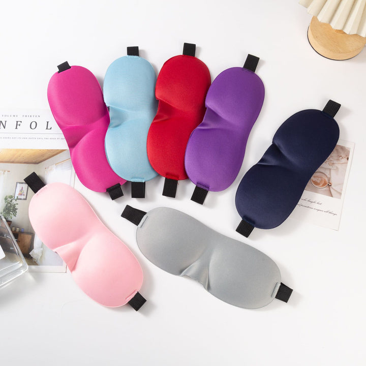 Unisex nan anatomically shaped sleep mask with formed eye sockets, lightweight foam core, and elastic comfort band Bowlift