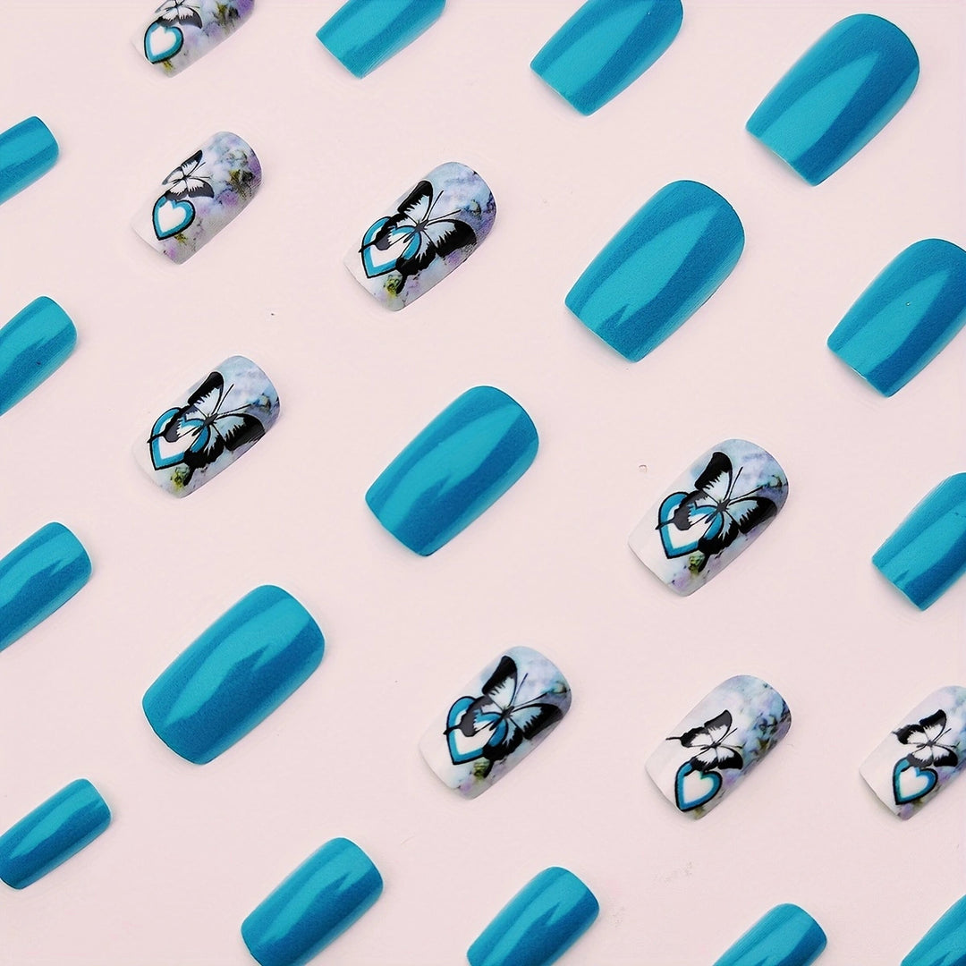 Artistic Butterfly-Themed Nail Art Bowlift