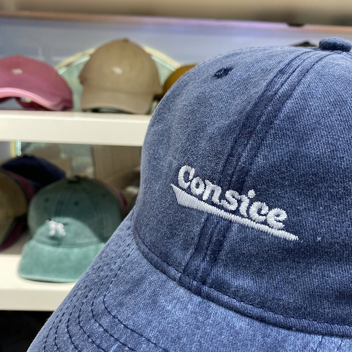 Men's Distressed Adjustable Denim Baseball Cap Bowlift