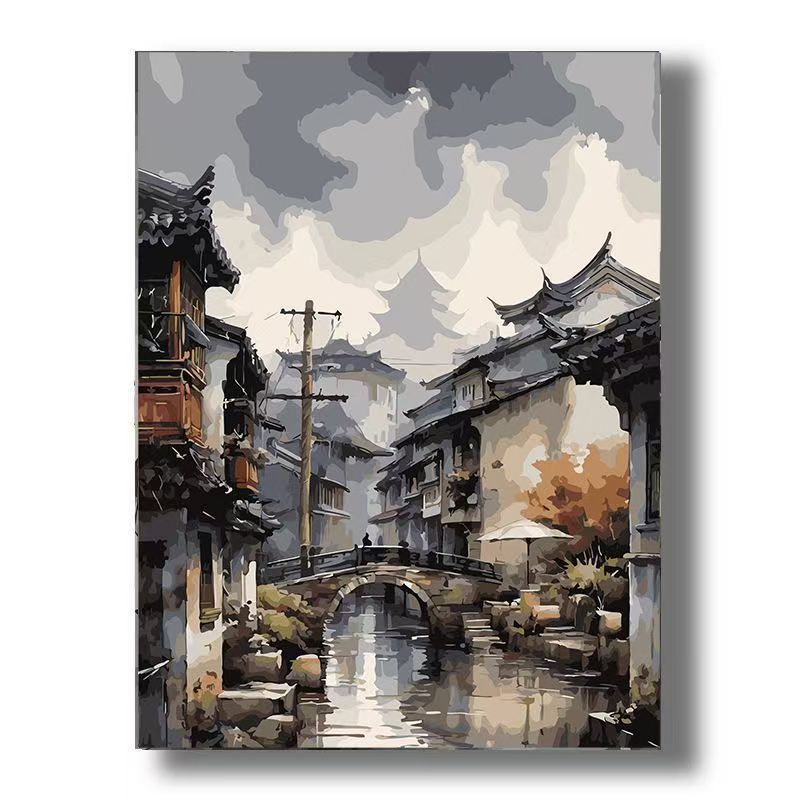 Urban Vintage Architecture Canvas Art Bowlift