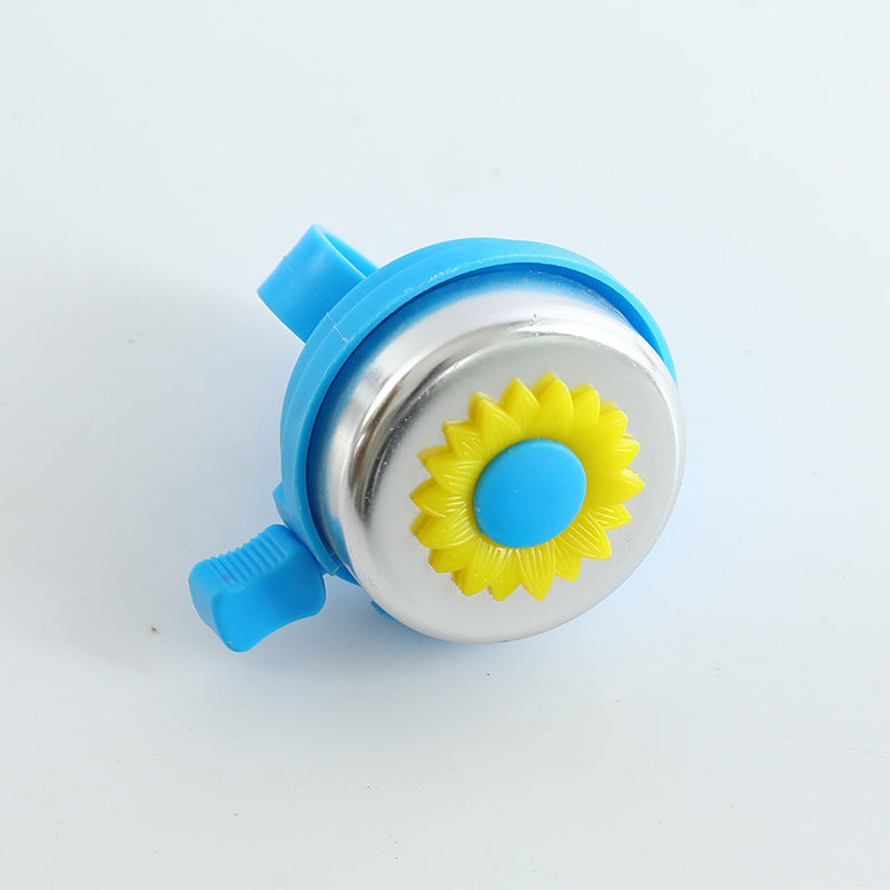 Playful Sunflower-Themed Bicycle Bell with Adjustable Universal Clamp and Metal Dome Bowlift