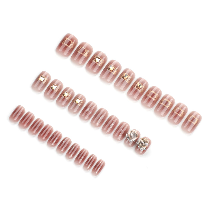 Artful Acrylic Nails with Glitter Design Bowlift