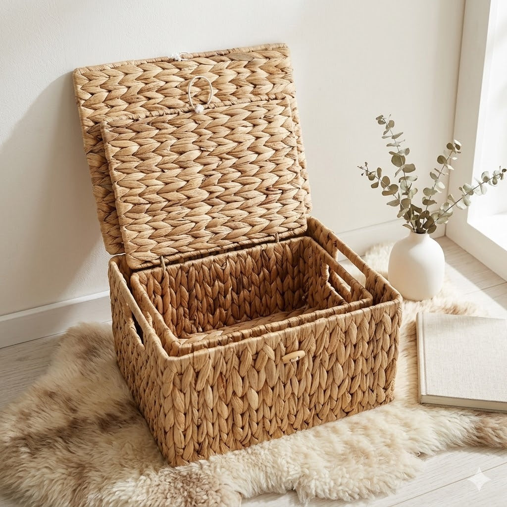 Handcrafted Storage Basket Made of Natural Materials Bowlift