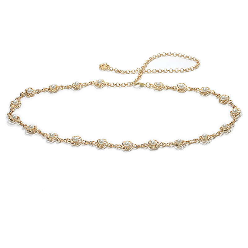 More elegant chain belt with pearl details Bowlift