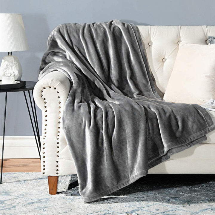Ladies Cozy Plush Blanket with Reversible Design Bowlift