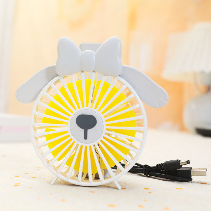 Women's Portable Hand Fan with Creative Design and USB Port Bowlift