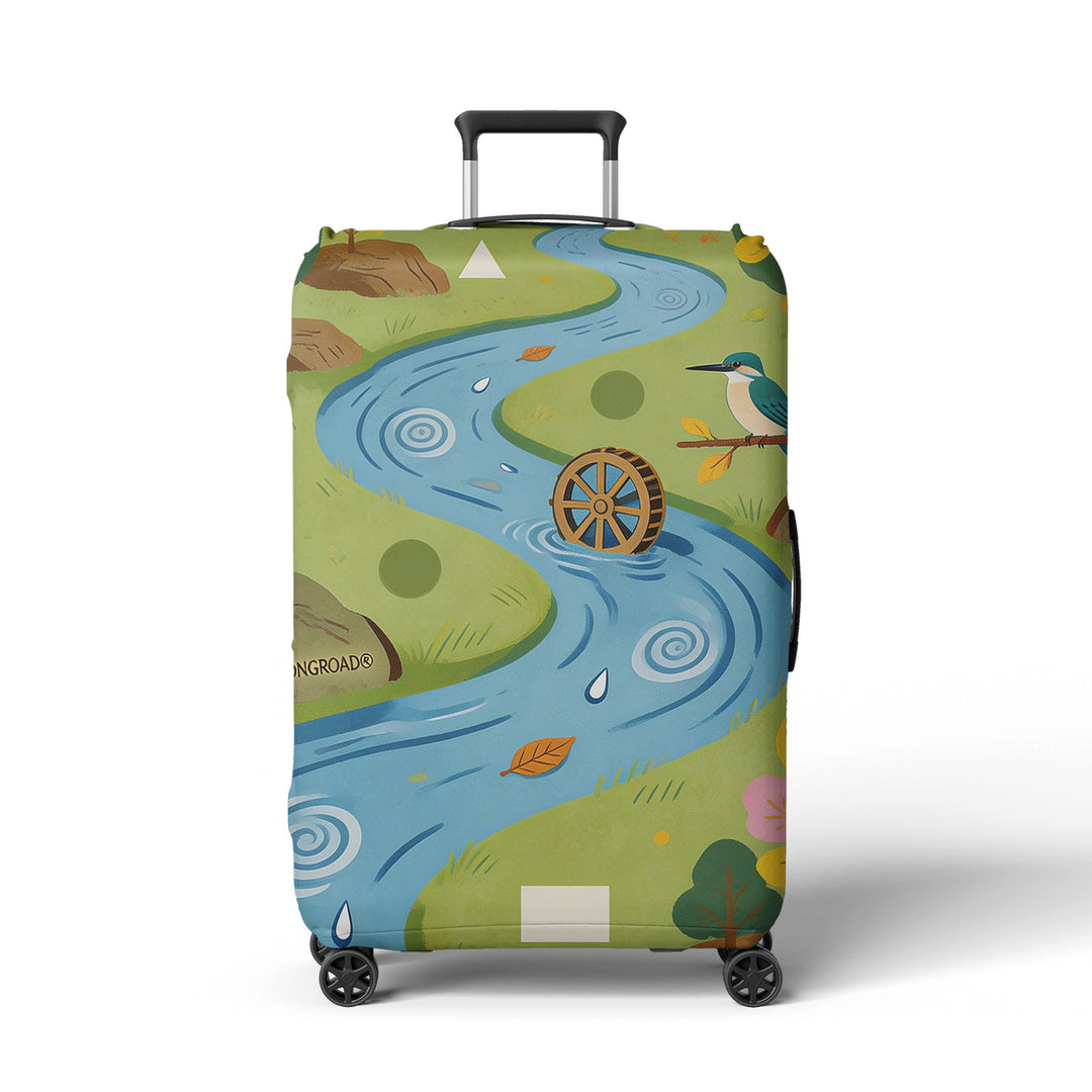Women's suitcase cover with atmospheric landscape design Bowlift