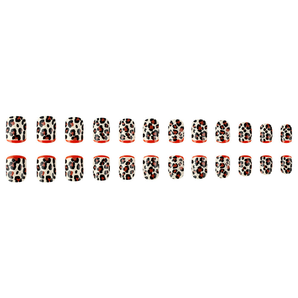Artistic Leopard Print Nail Art Set Bowlift