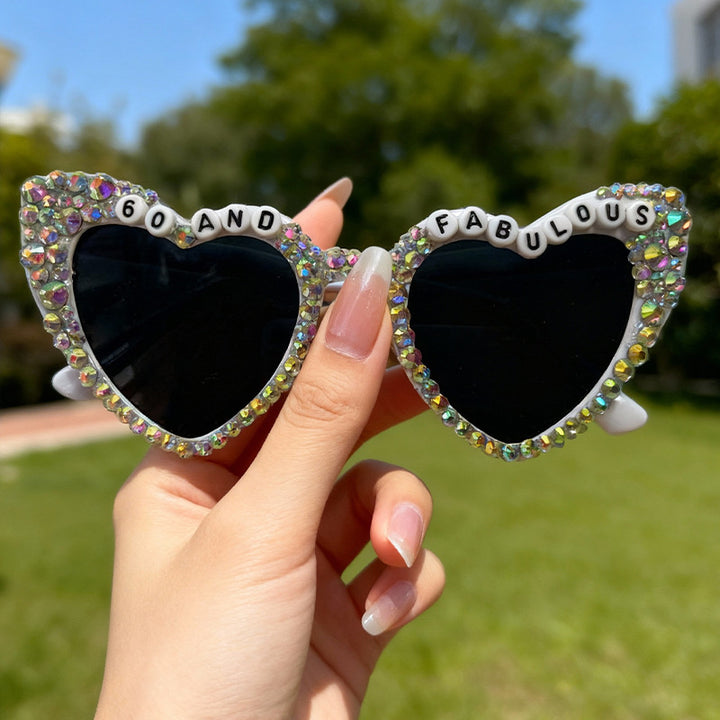 Glamorous Heart-Shaped Bridal Sunglasses Bowlift