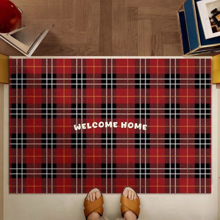 Plaid Welcome Mat Bowlift
