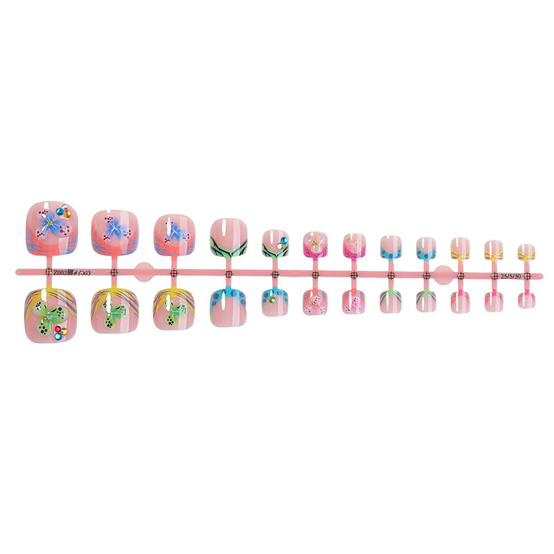 Creative nail art set with cheerful butterfly designs Bowlift