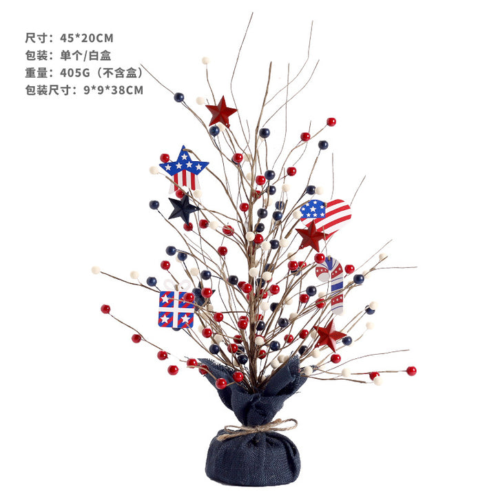 Unisex rustic table arrangement with star and berry branches as focal decoration Bowlift