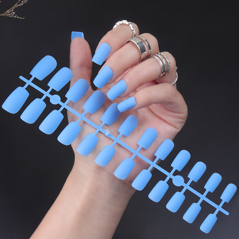Matte Finish Long Stiletto Press-On Nails Bowlift