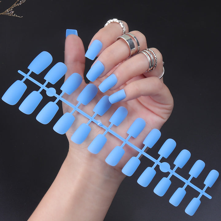 Matte Finish Long Stiletto Press-On Nails Bowlift