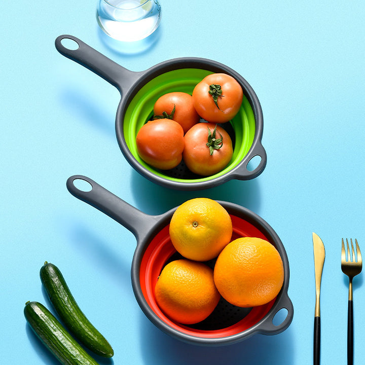 Collapsible Silicone Strainer with Ergonomic Handle Bowlift