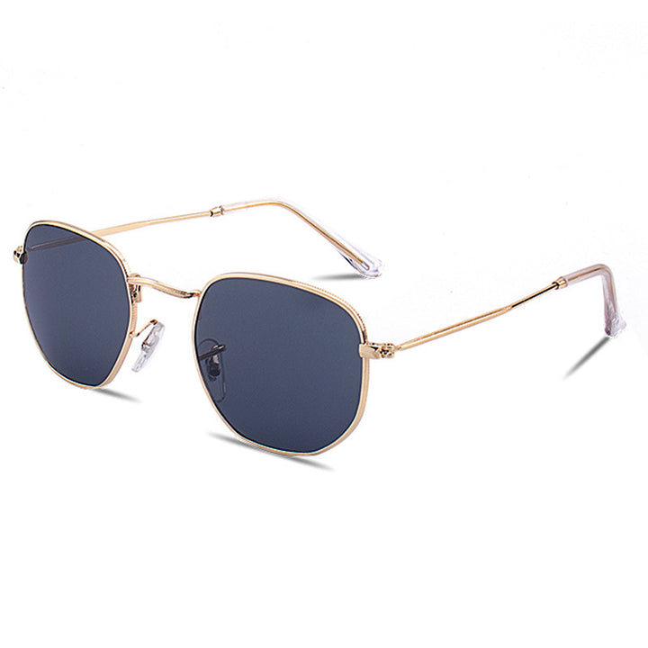 Women's fashionable geometric sunglasses with sturdy metal frame Bowlift