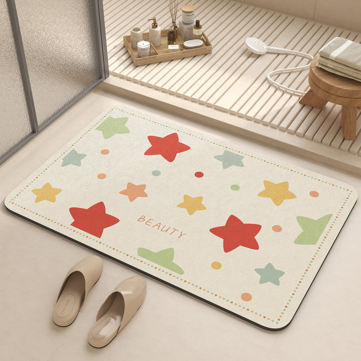 Playful Cartoon Dog-Themed Bath Mat Bowlift