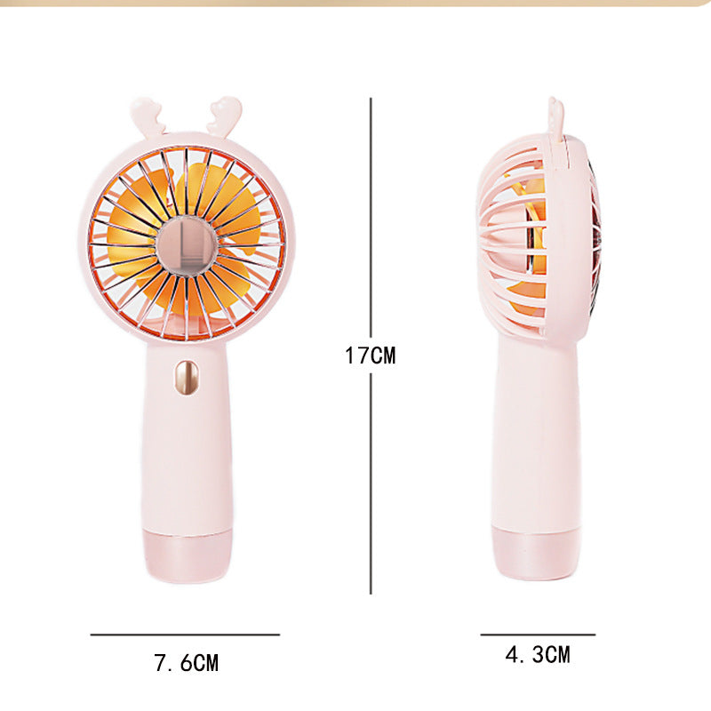 Women's Portable Hand Fan with Cute Animal Design Bowlift