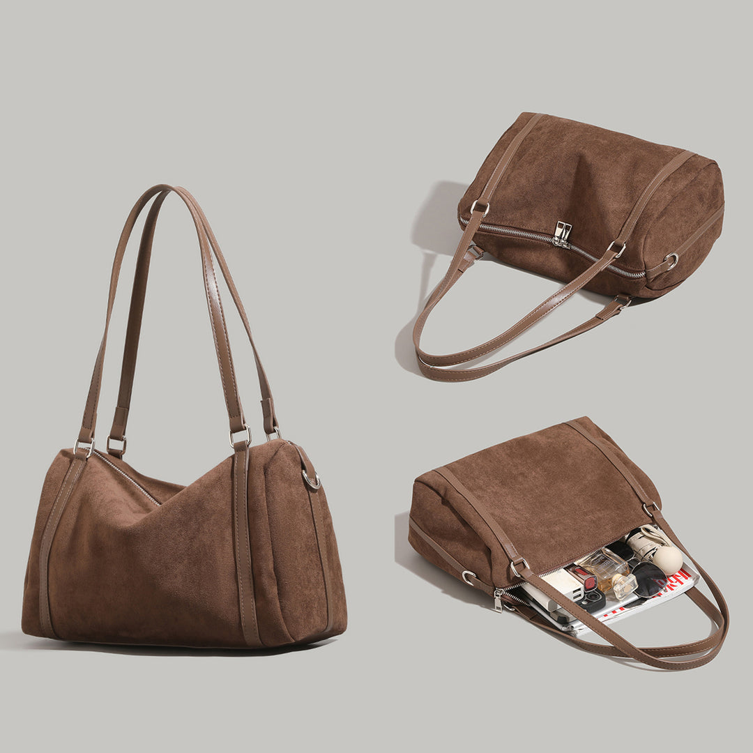 Soft Suede Shoulder Bag Bowlift