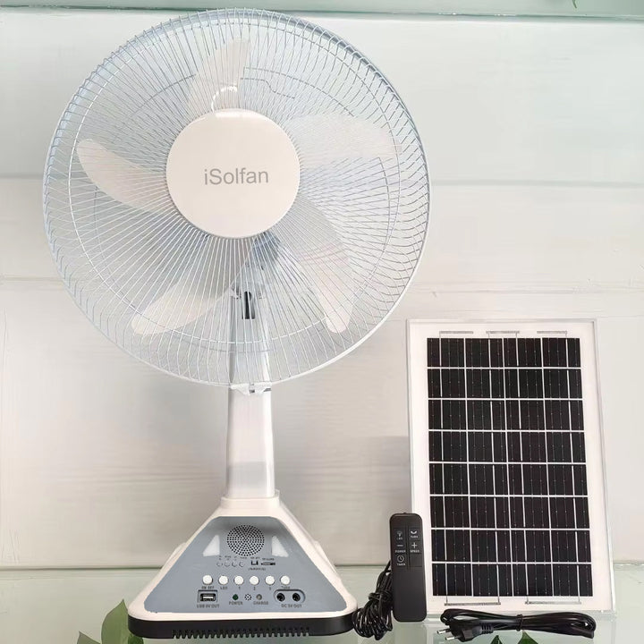 Women Portable Solar Fan with Remote Control and USB Connection Bowlift