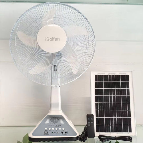 Women Portable Solar Fan with Remote Control and USB Connection Bowlift