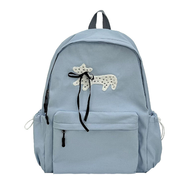 Embroidered Animal Design Backpack Bowlift