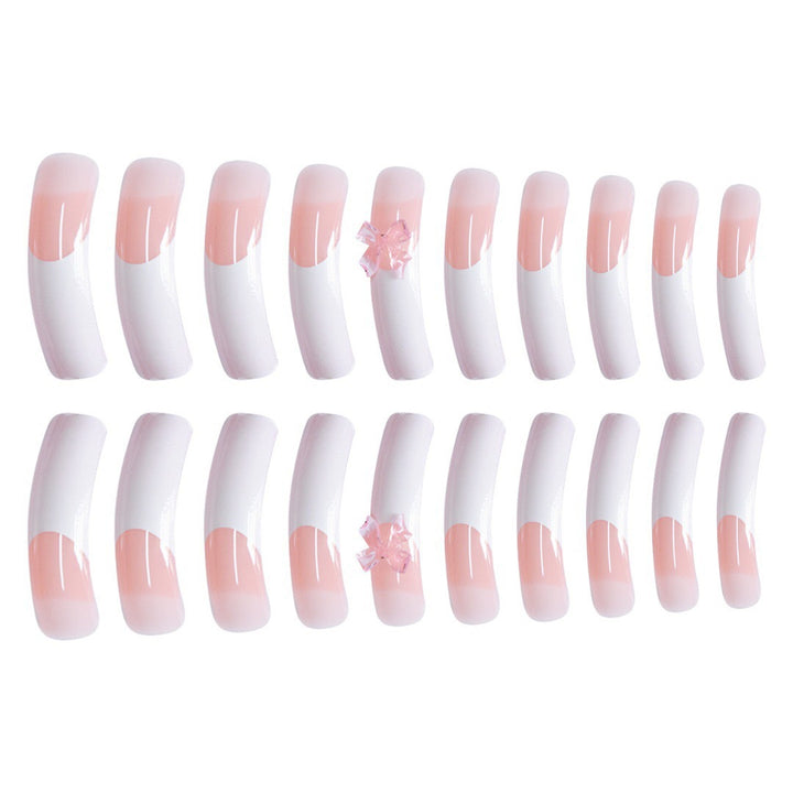 Elegant Nail Art Enhancements with Decorative Bow Accents Bowlift