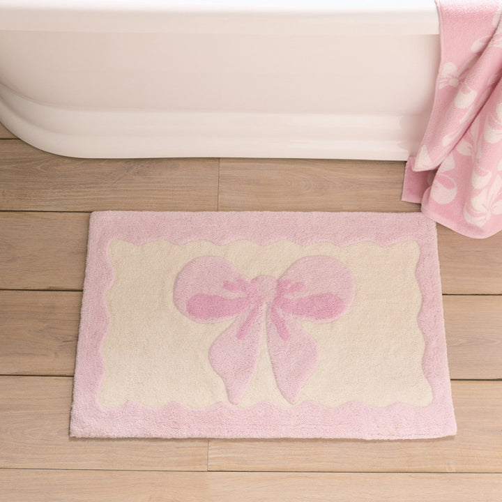 Playful Rocket-Themed Bath Mat