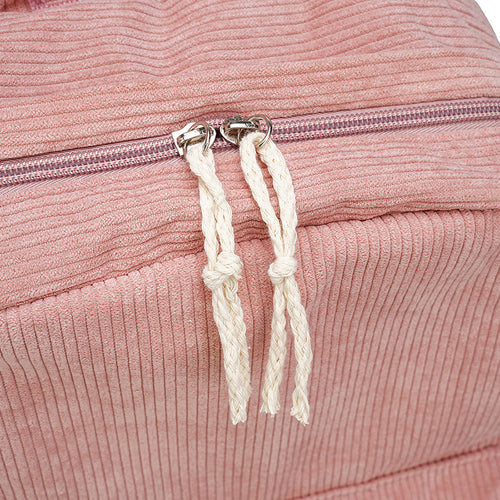 Corduroy Fabric Backpack Bowlift