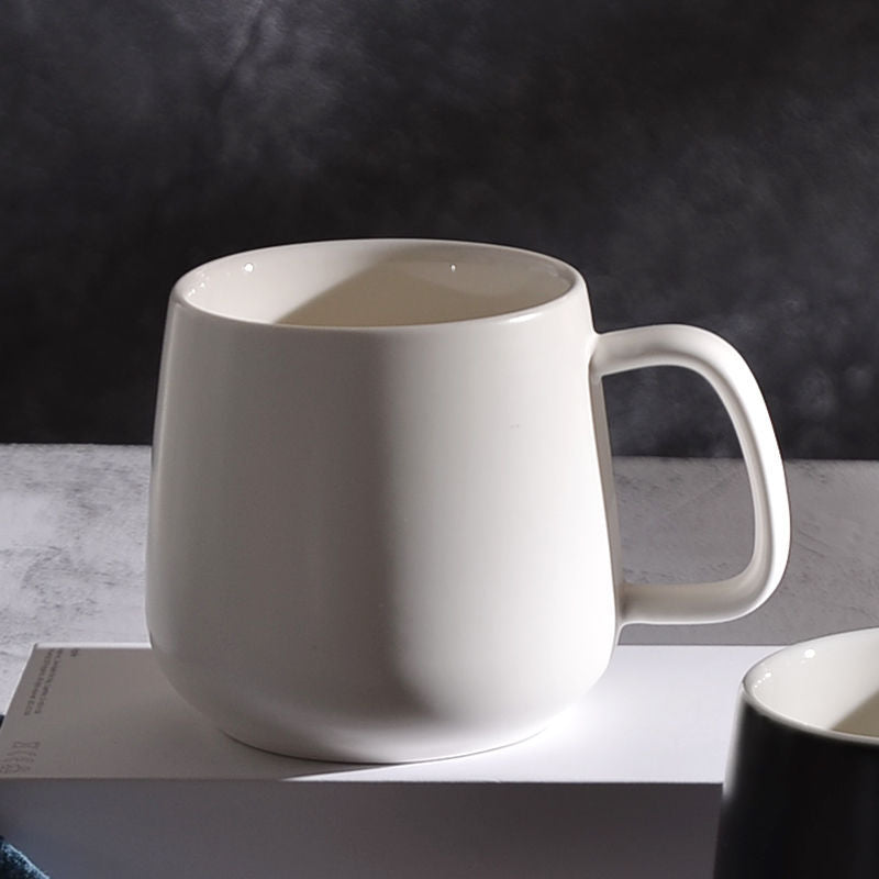 Matte Ceramic Insulated Coffee Mug Gift Set with Wooden Lid and Stainless Spoon Bowlift